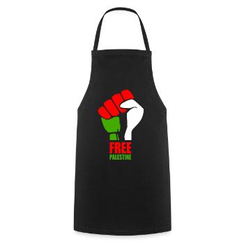 Free palestine - Cooking Apron - black - Front - AI Model Male 185 dark (185cm)