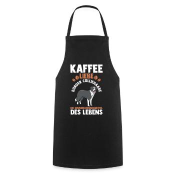 Kaffee Hund Border Collie - Kochschürze - Schwarz - Vorne - AI Model Male 185 dark (185cm)