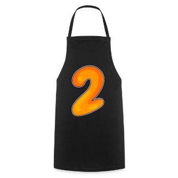 2 - Tablier de cuisine - noir - Devant - AI Model Male 185 dark (185cm)