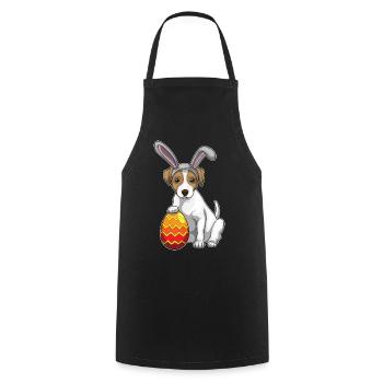 Oreilles de lapin de Pâques de chien - Tablier de cuisine - noir - Devant - AI Model Male 185 dark (185cm)