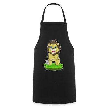 Forêt de la Hache du Lion Bûcheron - Tablier de cuisine - noir - Devant - AI Model Male 185 dark (185cm)