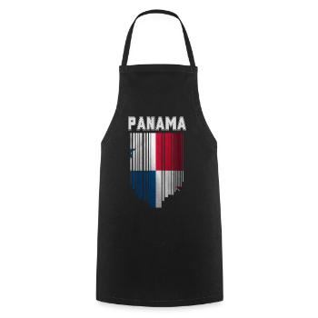 Drapeau panaméen, fierté panaméenne - Tablier de cuisine - noir - Devant - AI Model Male 185 dark (185cm)