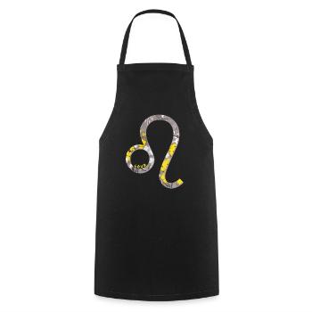 Zodiac sign Leo e 40 - Cooking Apron - black - Front - AI Model Male 185 dark (185cm)