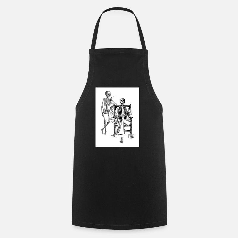 Skeleton - Cooking Apron - black