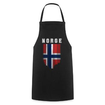 Norwegische Flagge, Norwegischer Stolz - Kochschürze - Schwarz - Vorne - AI Model Male 185 dark (185cm)