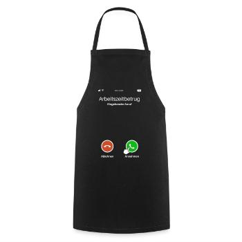 Arbeitszeitbetrug Anruf Lustiges Design - Kochschürze - Schwarz - Vorne - AI Model Male 185 dark (185cm)