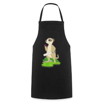 Meerkat Cricket Cricket Bats - Cooking Apron - black - Front - AI Model Male 185 dark (185cm)