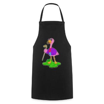 Flamingo Sunglasses - Cooking Apron - black - Front - AI Model Male 185 dark (185cm)