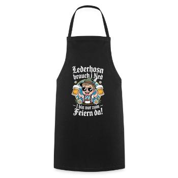 Festive beer party design with beer mug - Cooking Apron - black - Front - AI Model Male 185 dark (185cm)