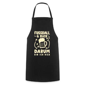Funny Football Football Fan Gift - Cooking Apron - black - Front - AI Model Male 185 dark (185cm)