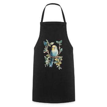 Perruche ondulée - Tablier de cuisine - noir - Devant - AI Model Male 185 dark (185cm)