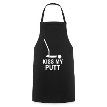 Kiss My Putt Golf Humour Golfeur Fun Design - Tablier de cuisine - noir - Devant - AI Model Male 185 dark (185cm)