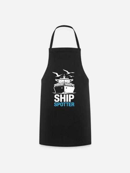 Ship Spotter Leidenschaft Maritim - Kochschürze - Schwarz