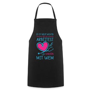 Infirmière Cadeaux Infirmière Infirmière Drôle - Tablier de cuisine - noir - Devant - AI Model Male 185 dark (185cm)