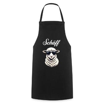 Schäff - Le patron décontracté en style laine - Tablier de cuisine - noir - Devant - AI Model Male 185 dark (185cm)