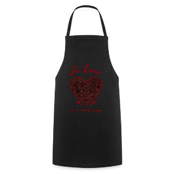 In Love - Stylish declaration of love for couples - Cooking Apron - black - Front - AI Model Male 185 dark (185cm)