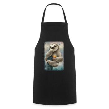 SLOTH ATTACK SHIRT - Cooking Apron - black - Front - AI Model Male 185 dark (185cm)