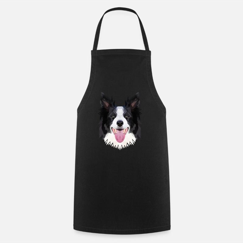 Polyart Border Collie - Kochschürze - Schwarz