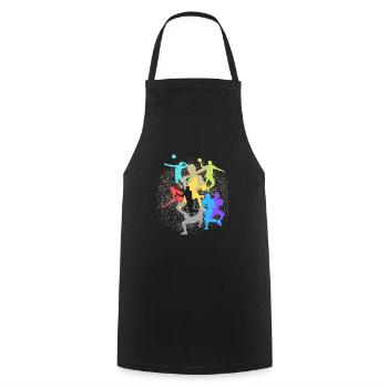 Sport de balles et ballons - Tablier de cuisine - noir - Devant - AI Model Male 185 dark (185cm)