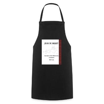JEAN DE BISSET, ANCESTOR OF THE MCKEOWNS - Cooking Apron - black - Front - AI Model Male 185 dark (185cm)