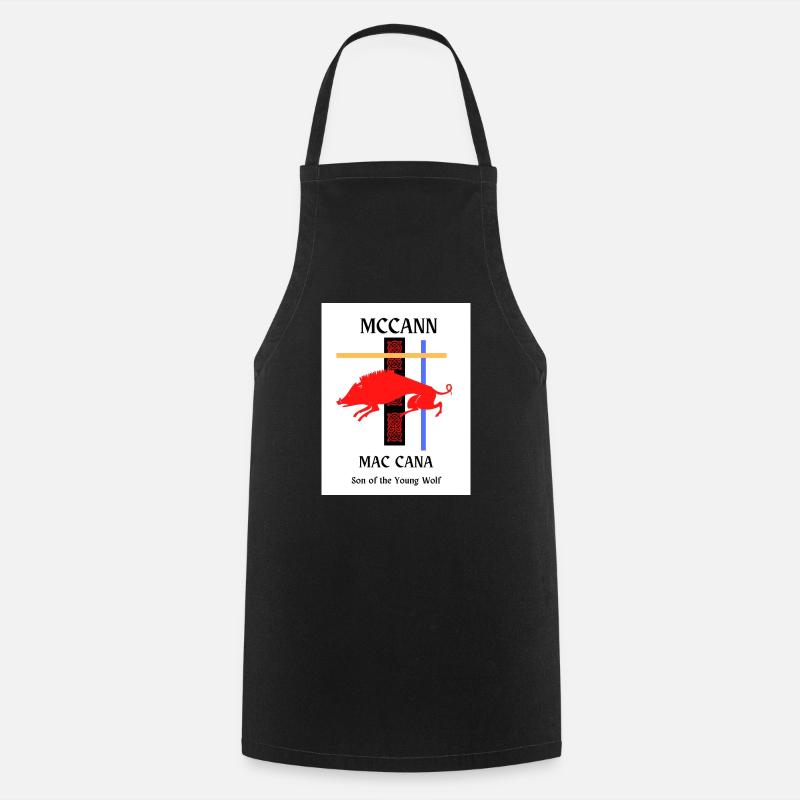 Nom de famille McCann - Tablier de cuisine - noir