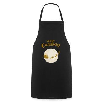 T-shirt de Noël pour de belles fêtes en famille. - Tablier de cuisine - noir - Devant - AI Model Male 185 dark (185cm)