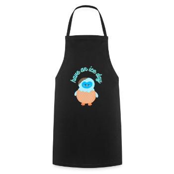 Avoir une journée de glace Pingouin - Tablier de cuisine - noir - Devant - AI Model Male 185 dark (185cm)