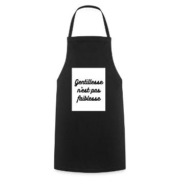 Education civique - Tablier de cuisine - noir - Devant - AI Model Male 185 dark (185cm)