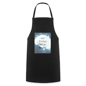 NO STRESS YOUR MEAN 1 - Tablier de cuisine - noir - Devant - AI Model Male 185 dark (185cm)