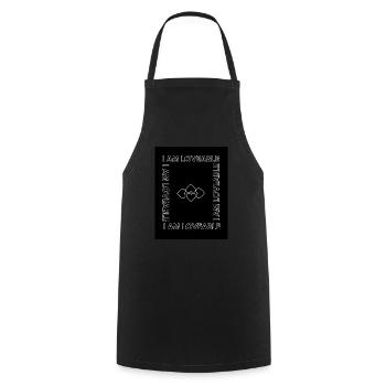 I AM LOVEABLE (Positive Design) - Cooking Apron - black - Front - AI Model Male 185 dark (185cm)