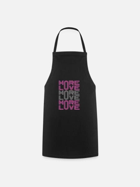 More Love - Kochschürze - Schwarz