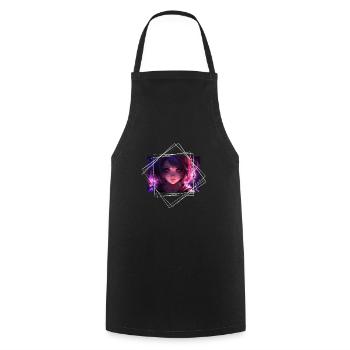 Anime Yandere Personnage - Tablier de cuisine - noir - Devant - AI Model Male 185 dark (185cm)