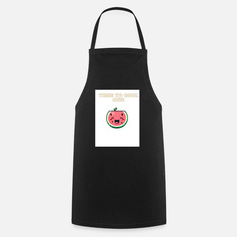 Pastèque Kawaii - Tablier de cuisine - noir