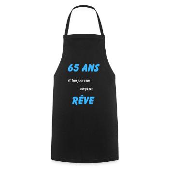 65 ans et toujours un corps de rêve - Tablier de cuisine - noir - Devant - AI Model Male 185 dark (185cm)
