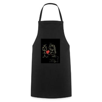 For you design - Tablier de cuisine - noir - Devant - AI Model Male 185 dark (185cm)