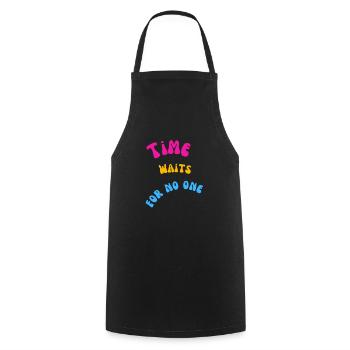 Time - Cooking Apron - black - Front - AI Model Male 185 dark (185cm)