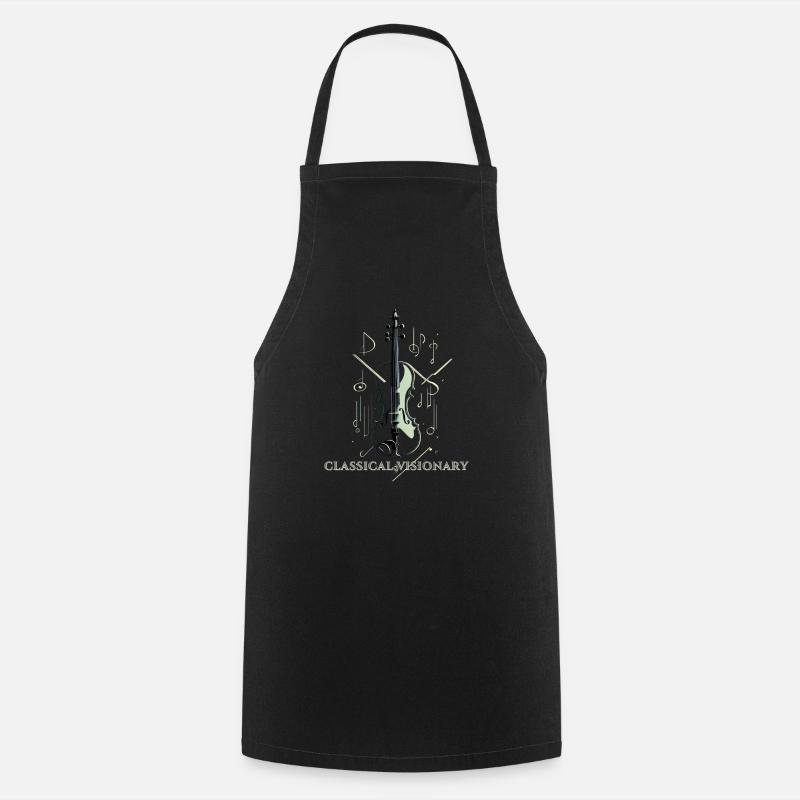 Minimalistic Classy design for classical music fan - Cooking Apron - black
