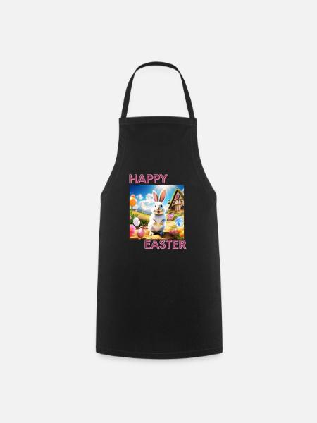 Frohe Ostern - Kochschürze - Schwarz
