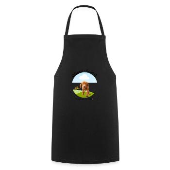 Dog Shirt, Dog Walk, Vizsla, Trending, Modern, Dog - Cooking Apron - black - Front - AI Model Male 185 dark (185cm)
