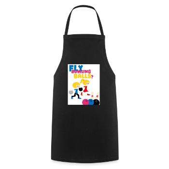 Fly yourself into balls. Play bowling. - Cooking Apron - black - Front - AI Model Male 185 dark (185cm)