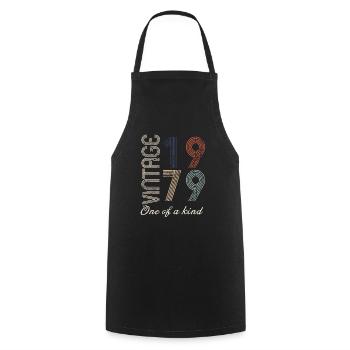 45th Anniversary 1979 - Vintage Retro Gift Idea - Cooking Apron - black - Front - AI Model Male 185 dark (185cm)