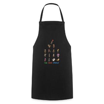 All in one with outline - Cooking Apron - black - Front - AI Model Male 185 dark (185cm)