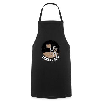 Astronaute légendaire de l’espace - Tablier de cuisine - noir - Devant - AI Model Male 185 dark (185cm)