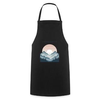 Mountains - Cooking Apron - black - Front - AI Model Male 185 dark (185cm)