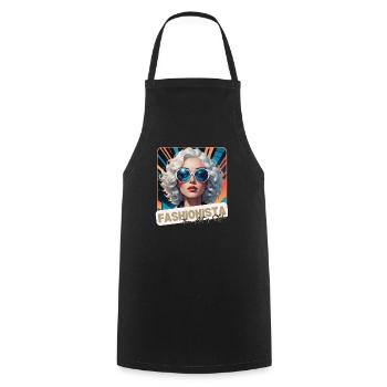 The Art of Style - Cooking Apron - black - Front - AI Model Male 185 dark (185cm)