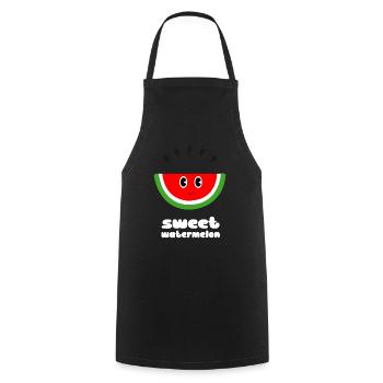 Süße Wassermelone - Kochschürze - Schwarz - Vorne - AI Model Male 185 dark (185cm)