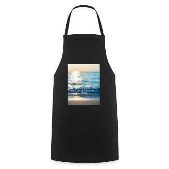 LIKE THE OCEAN THE SOUL IS DEEP AND WE KNOW NOT - Kochschürze - Schwarz - Vorne - AI Model Male 185 dark (185cm)