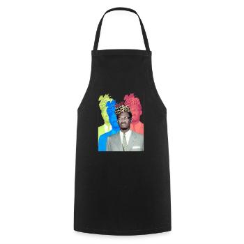 Patrice Lumumba - Cooking Apron - black - Front - AI Model Male 185 dark (185cm)