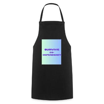 SURVIVE co dependency - Tablier de cuisine - noir - Devant - AI Model Male 185 dark (185cm)
