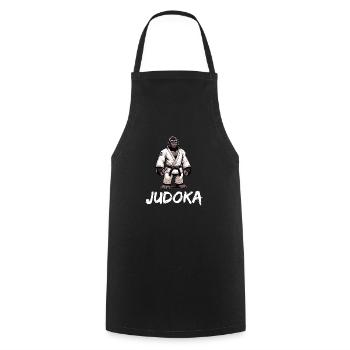 Judoka Gorilla Japanische Kampfsportarten Judo - Kochschürze - Schwarz - Vorne - AI Model Male 185 dark (185cm)